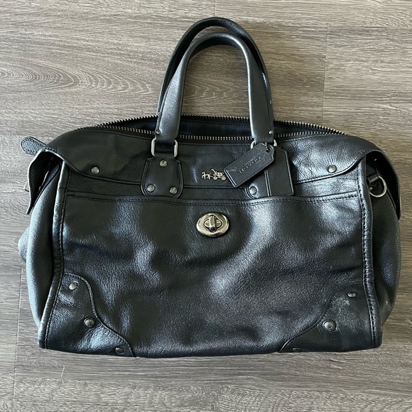 Coach Handbags - EUC!!! Coach Rhyder 1941 Collection Black Pebbled Leather Satchel Handbag